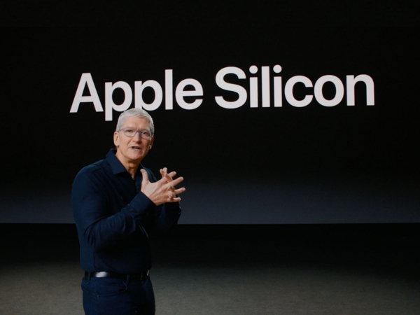 애플의 자체설계 CPU인 '애플 실리콘'은 Arm 기반으로 설계된다. 팀 쿡 애플 CEO가 애플 실리콘에 대해 설명하고 있다. /사진=애플